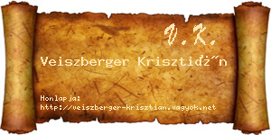 Veiszberger Krisztián névjegykártya